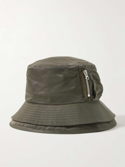 Layered Nylon Bucket Hat
