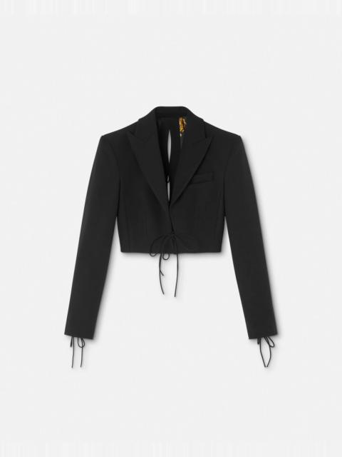 VERSACE JEANS COUTURE Crop Lace-Up Blazer