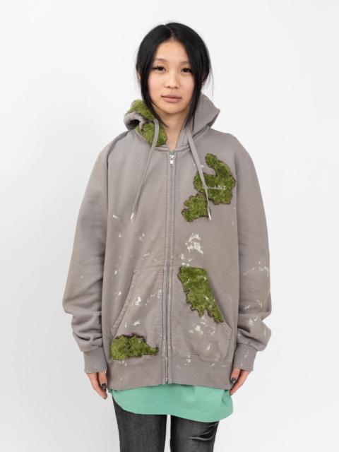 doublet Grey Moss-Grown Embroidery Hoodie