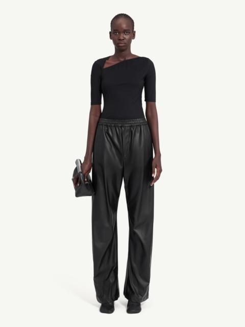 MM6 Maison Margiela Light pleather wide-leg trousers
