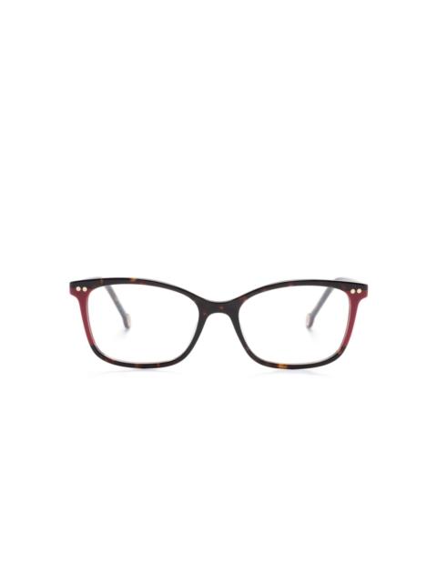 CAROLINA HERRERA tortoiseshell square-frame glasses