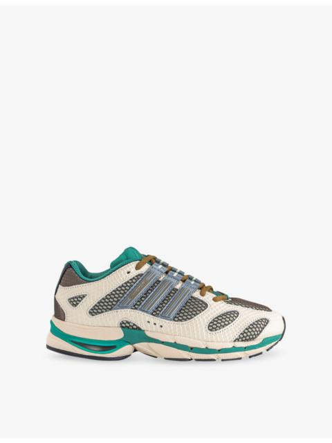adidas Adistar Mesh and Faux-Leather Trainers