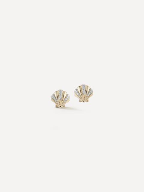 MATEO 14ct Gold Small Venus Stud Earrings