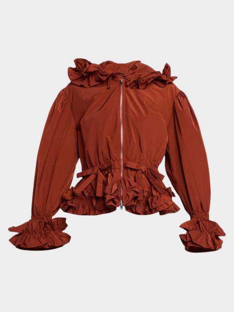 AKNVAS Lovise Ruffled Taffeta Jacket