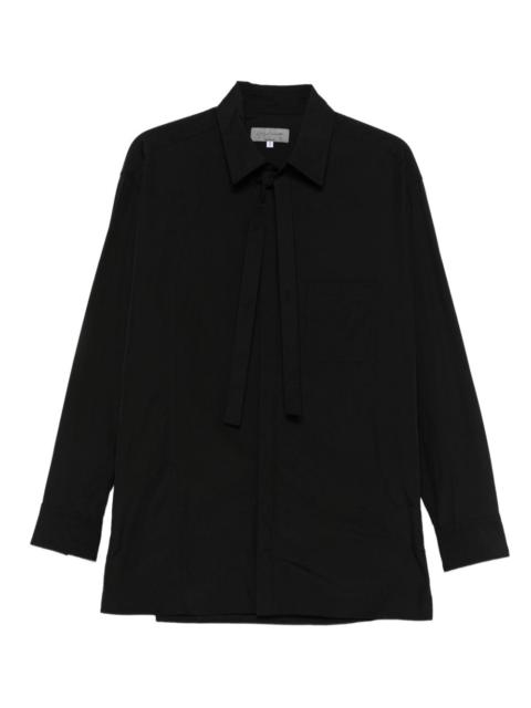 Yohji Yamamoto tie-neck pocket shirt