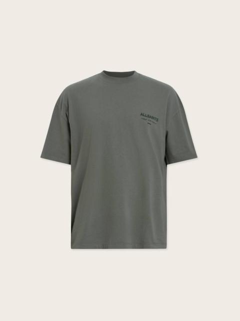 ALLSAINTS XANDER FLOCKED LOGO OVERSIZED T-SHIRT