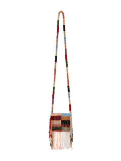 ALÉMAIS Marjorelle Beaded Tassel Neck Pouch