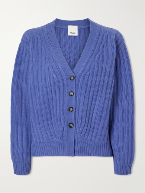Allude Ribbed Cashmere Cardigan