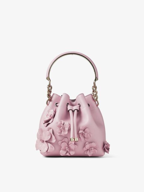 Bon Bon Bucket S
Rose Calf Leather Mini Bucket Bag with Flowers