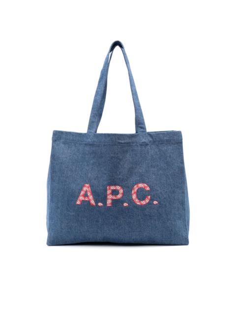 A.P.C. Diana denim tote bag REVERSIBLE