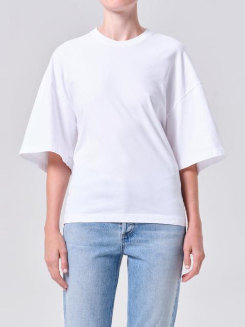 AGOLDE ELLERY TEE IN WHITE