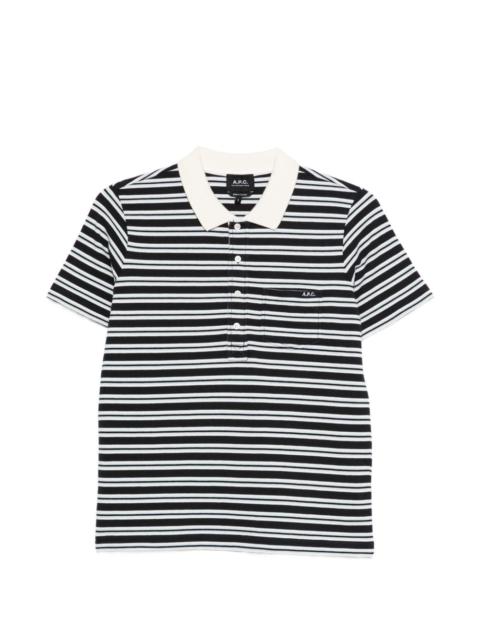 A.P.C. striped pocket polo