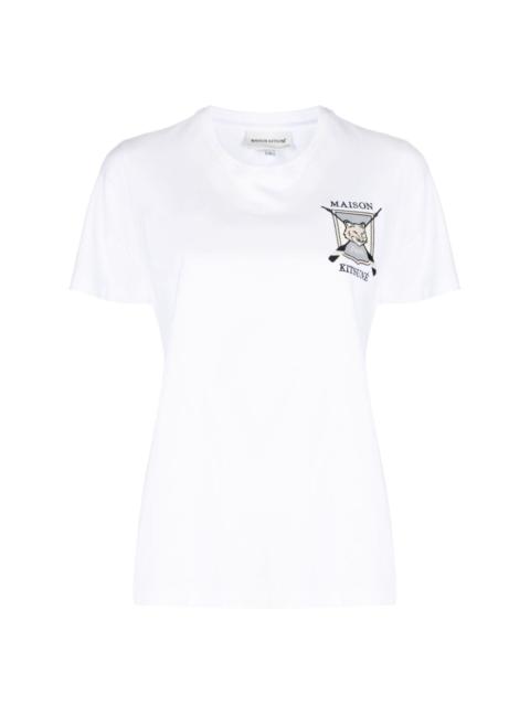 logo-embroidered cotton T-shirt