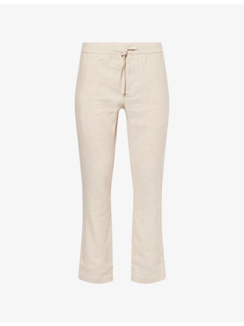 FRESCOBOL CARIOCA Oscar Straight-Leg Cotton-Linen Chino Trousers