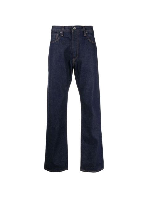 straight-leg denim jeans