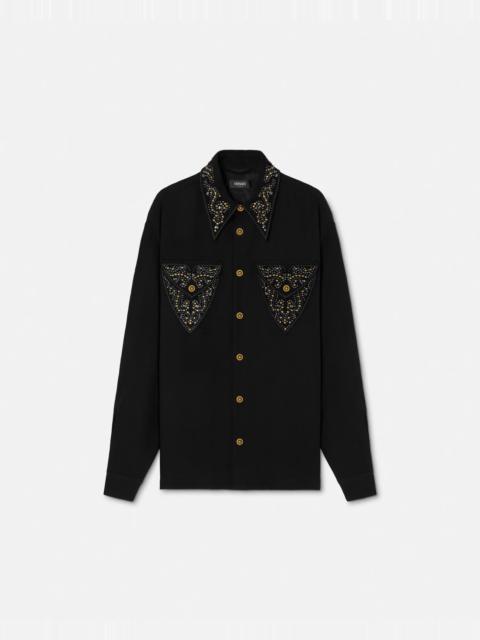 VERSACE Studded Wool Overshirt