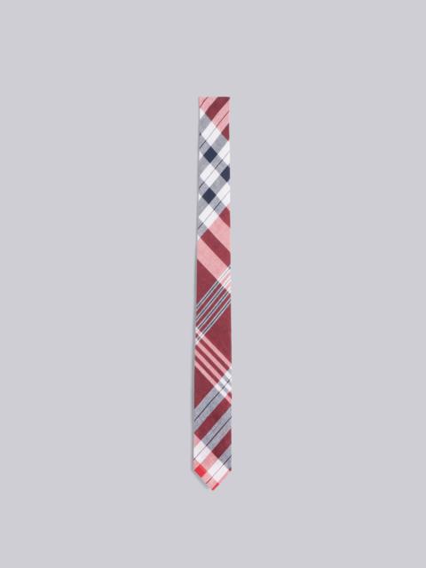 Thom Browne RWB Cotton Large Plaid Madras Classic Tie