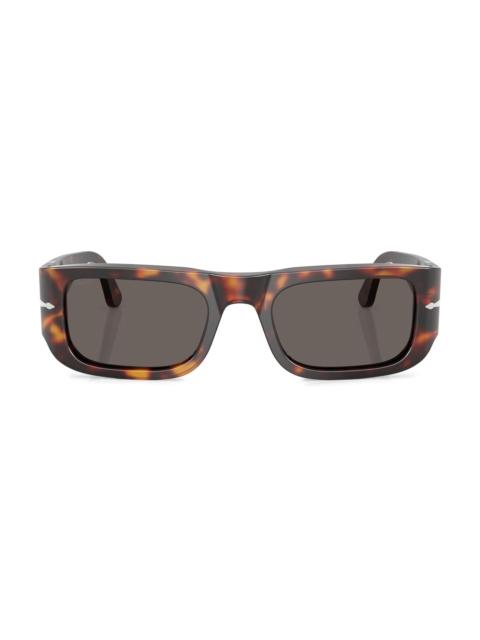 Persol Men's 55MM Square Pillow Sunglasses - Havana Black