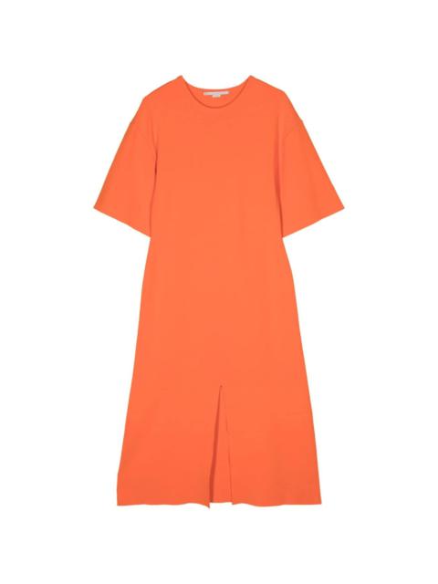 fine-knit short-sleeve midi dress