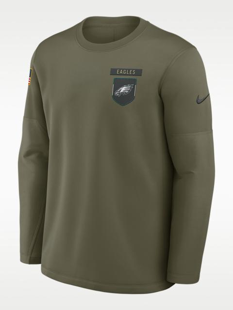 Nike Philadelphia Eagles Salute to Service Sideline Triumphant Win Coach Men's Nike NFL Pullover Crew