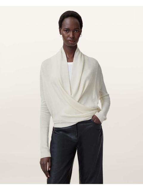 ALLSAINTS WASSON PIRATE LIGHTWEIGHT MERINO CARDIGAN