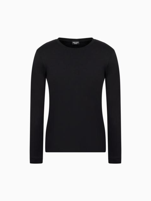 GIORGIO ARMANI Pure cashmere interlock crew-neck jumper