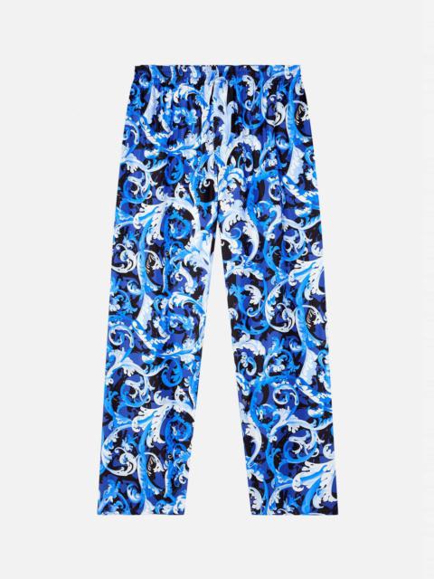 VERSACE Baroccoflage Print Silk Pyjama Trousers