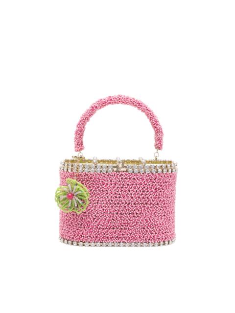 Rosantica mini beaded flower tote bag