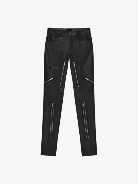 Givenchy SLIM FIT PANTS IN NAPPA LEATHER