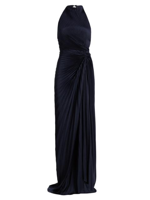 A.L.C. A. L.C. Women's Romy Pleated Satin Gown - Night Blue