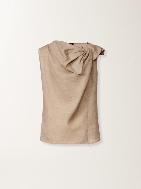 FABIANA FILIPPI Linen top in taupe
