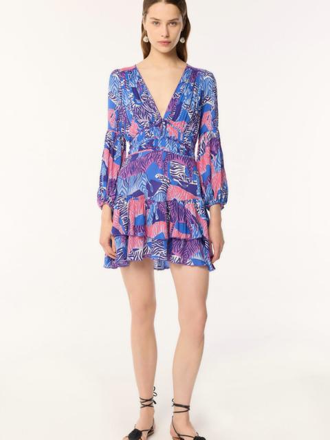 Poupette St Barth Mini Dress Chiara - Blue Ashanti