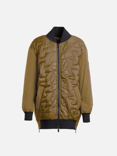 HOGAN Long Quilted Bomber Jacket Green
