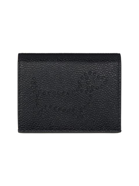 Thom Browne Black Pebble Grain Hector Double Card Holder