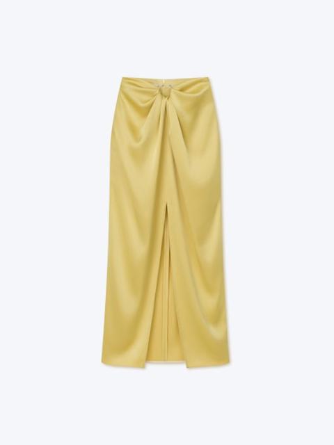 Nanushka EMIKO - Slip satin sarong-style midi skirt - Yellow
