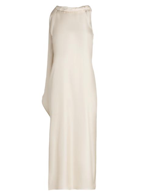 Loulou de Saison Women's Susan Twisted Collar Silk Midi-Dress - Ivory