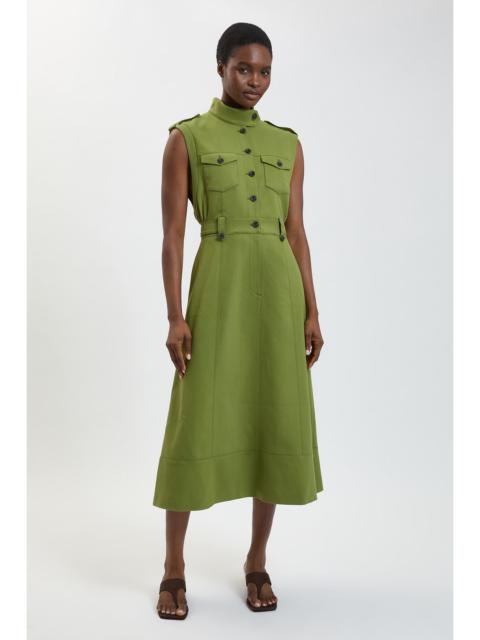 KAREN MILLEN Herringbone Texture Utility Dress