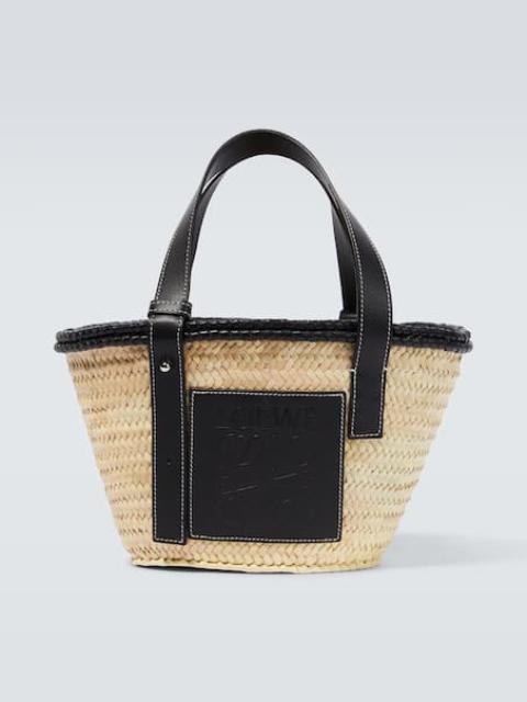 Paula's Ibiza Small leather-trimmed basket bag
