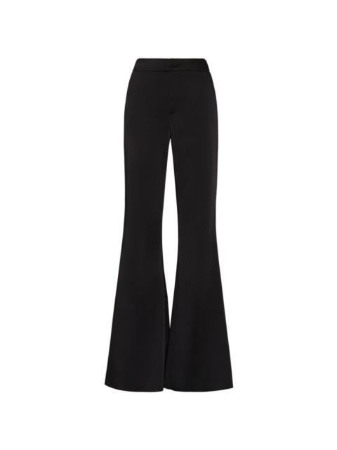 flared satin trousers