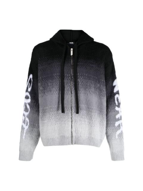 GCDS intarsia-knit hooded jacket