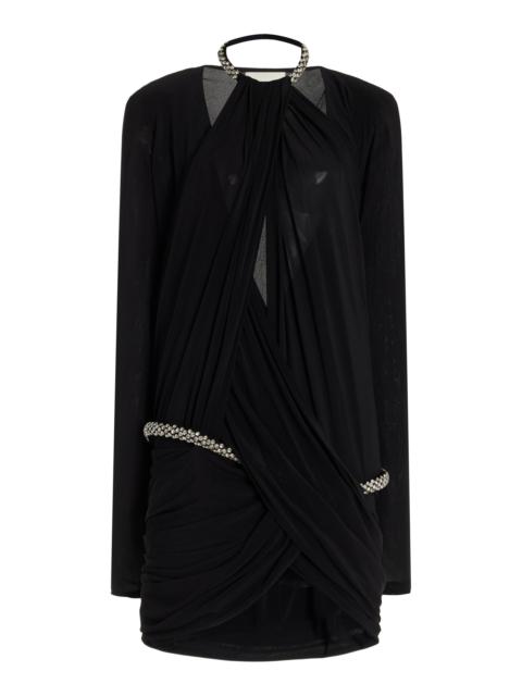 Isabel Marant Belindi Draped Jersey Mini Dress black