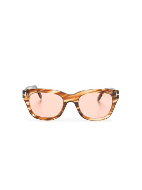 tortoiseshell square-frame sunglasses