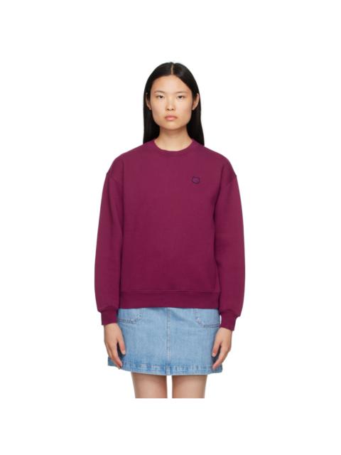 Burgundy Bold Fox Head Sweatshirt