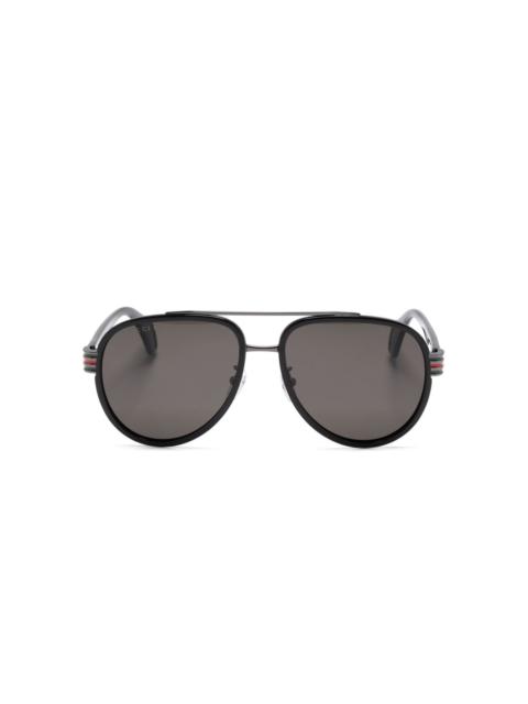 GUCCI tinted pilot-frame sunglasses