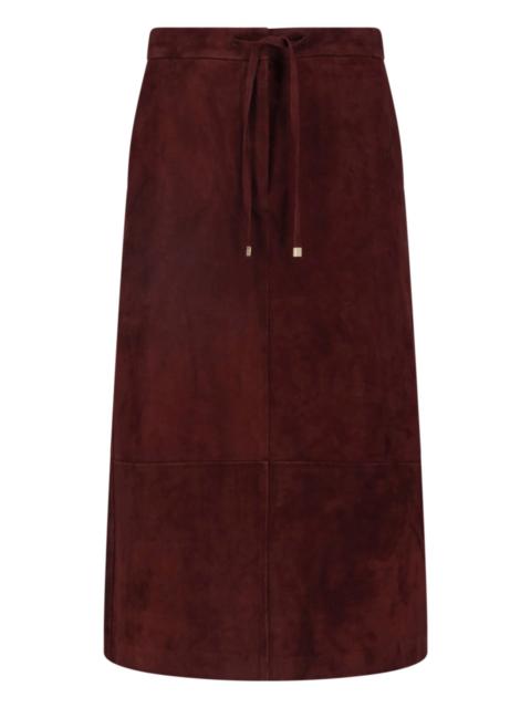 'S Max Mara MIDI LAMBSKIN SKIRT