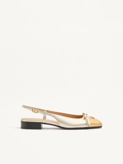 Valentino VALET DU ROI SLINGBACK BALLERINA IN LAMINATED NAPPA 25MM