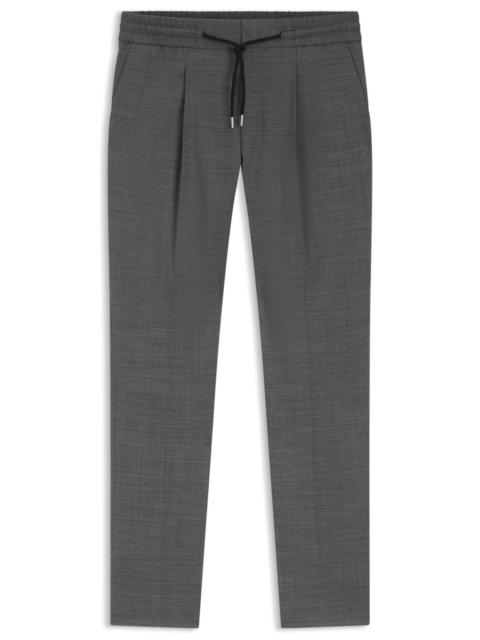 HUGO SLIM-FIT TROUSERS IN WOOL-BLEND SHARKSKIN