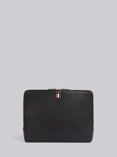 Thom Browne Black Pebble Grain Leather Document Holder