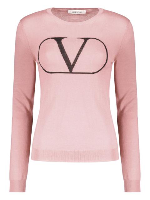Valentino logo-detail ribbed sweater