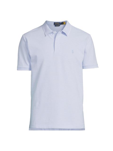 Polo Ralph Lauren Men's Classic-Fit Striped Soft Cotton Polo Shirt - Office Blue White